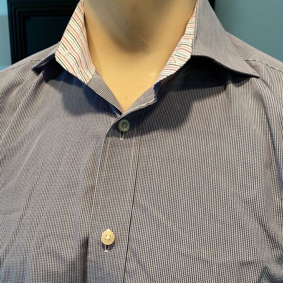 Tailorbyrd Large Button Down Dress Shirt Checks - Picture 2 of 5